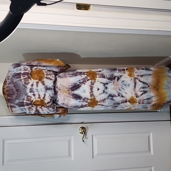 Young fabulous & broke hi-lo mock wrap dress tie-dye - Picture 3 of 8